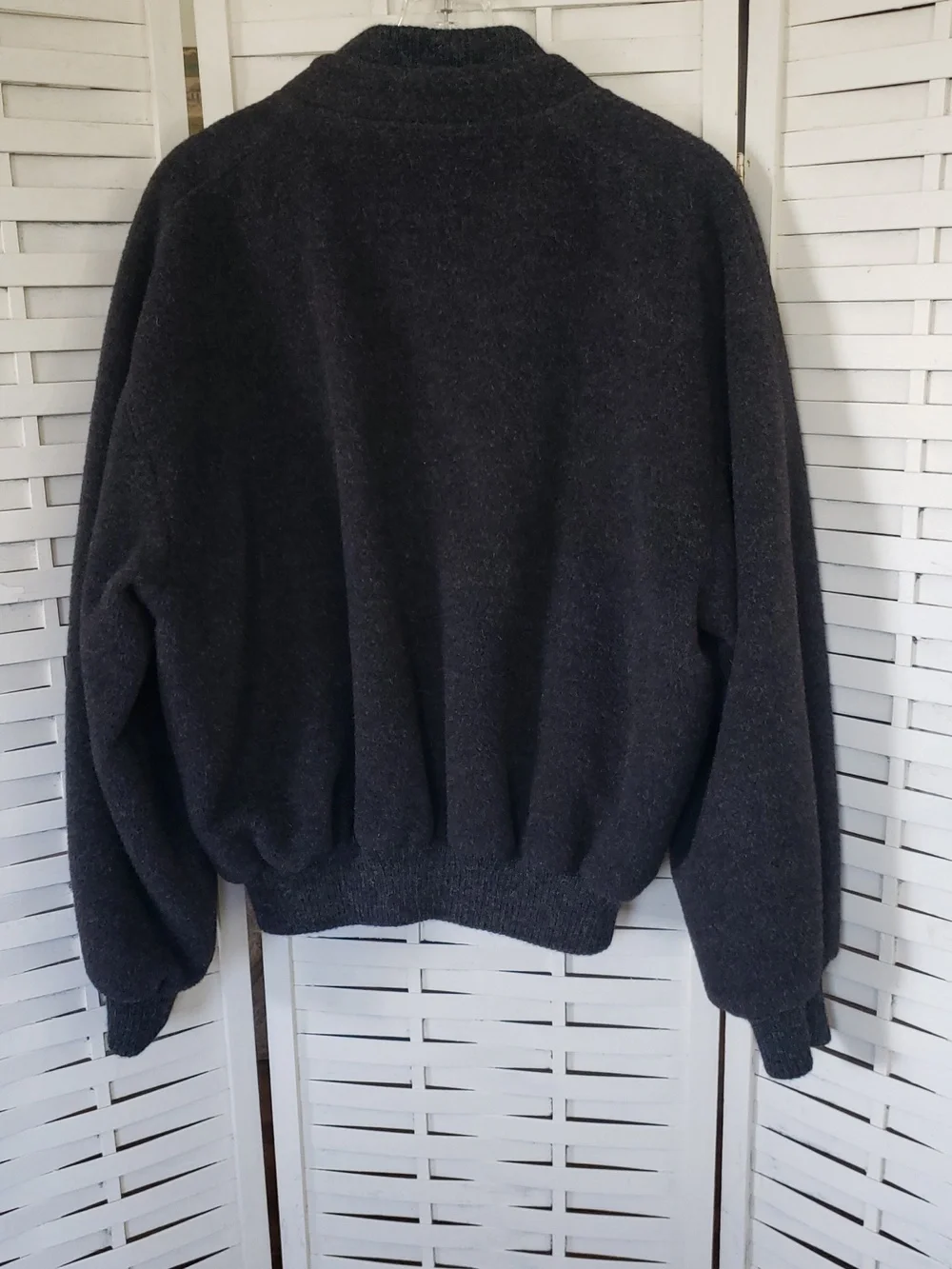 Peruvian Connection Charcol Gray Mens Lined Jacket M - Picture 4 of 9